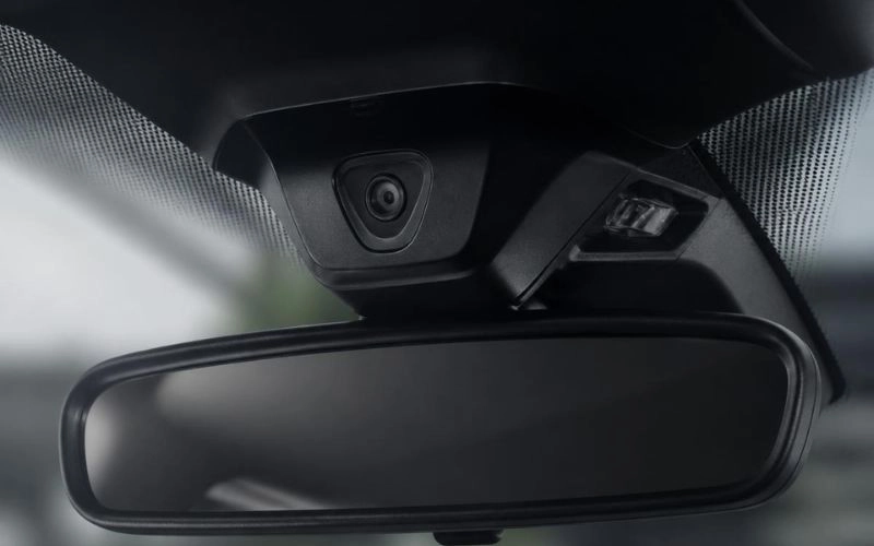 Car rear view mirror with ADAS camera housing
